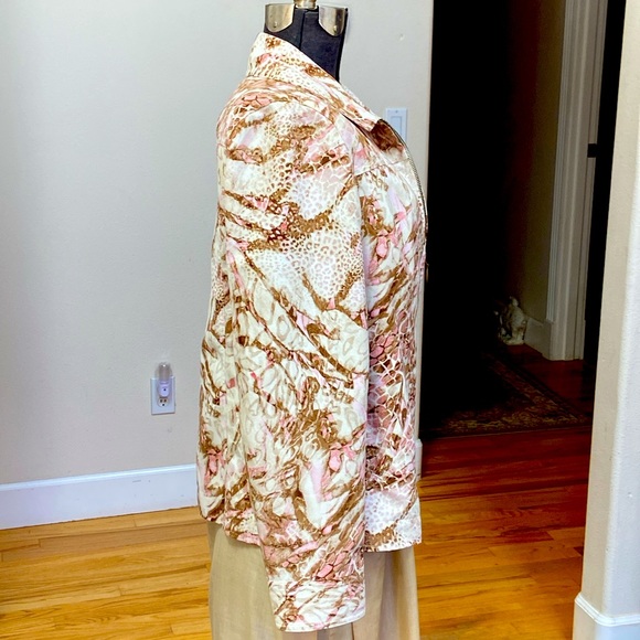 Chico’s Addition Pink Multi Colored Jacket - Picture 2 of 8